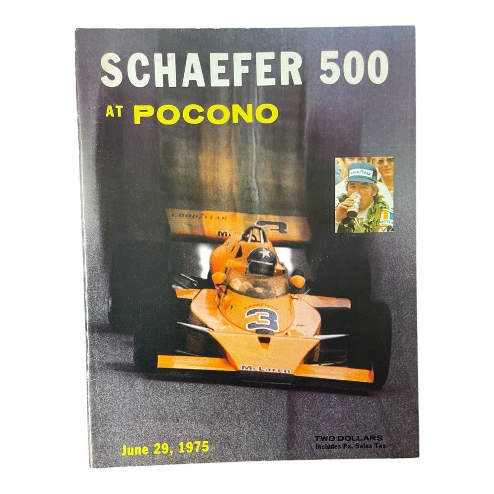 1975 Schaefer 500 At Pocono Indy Car Program USAC